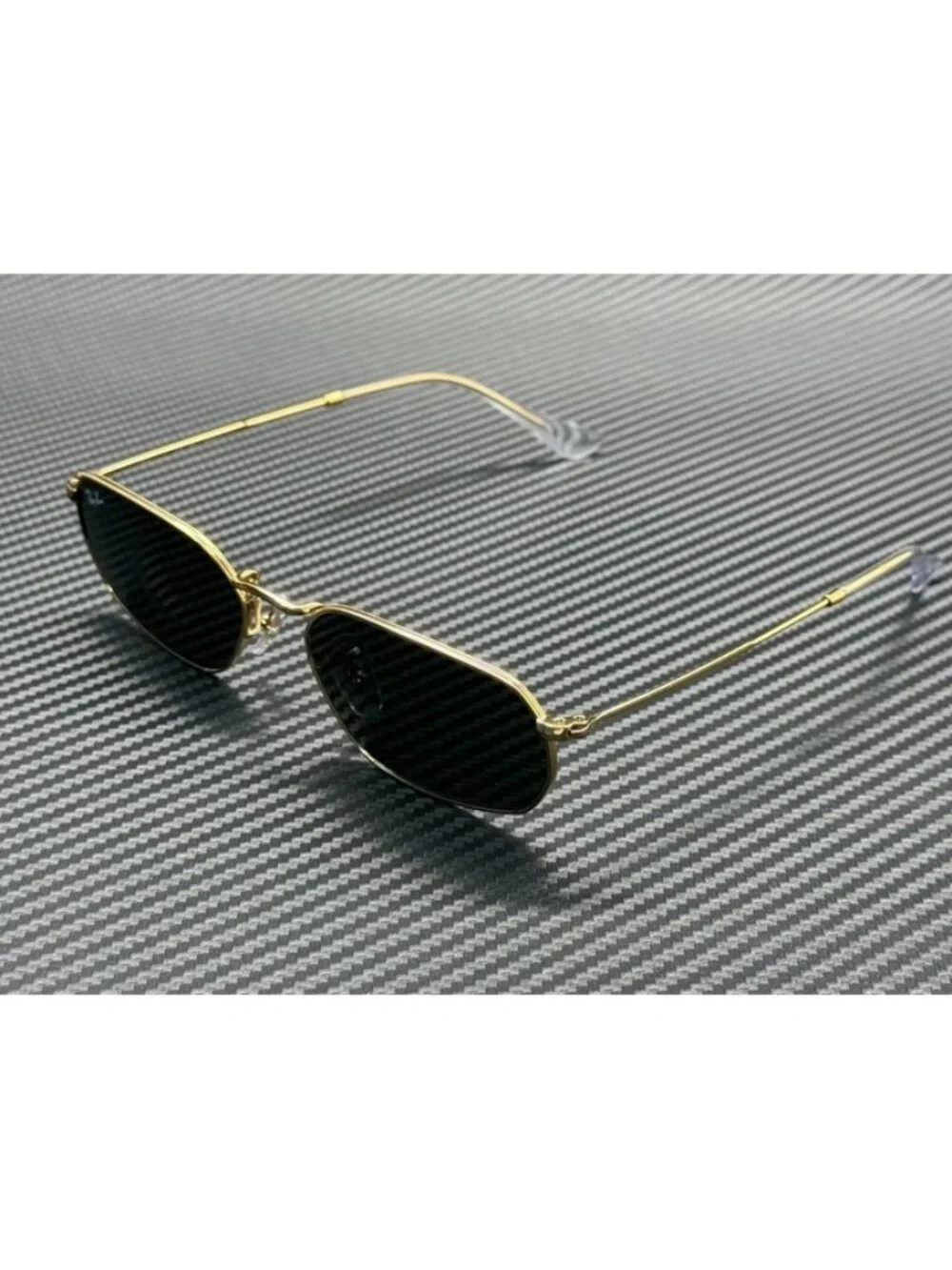New Ray-Ban Men Arista Gold Sunglasses 57-18-145